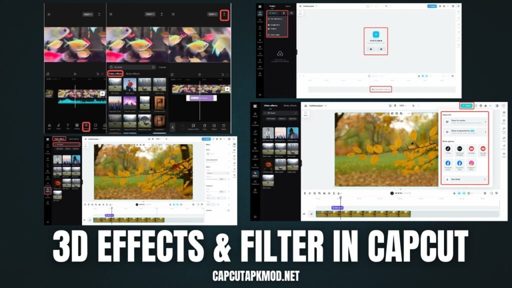 3d filters and effects in capcut